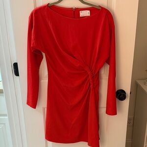 ASOS Red Long Sleeve Mini Dress